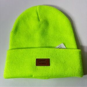 5/$25** NWT Men’s Levi’s Neon Yellow Knit Beanie Hat one size